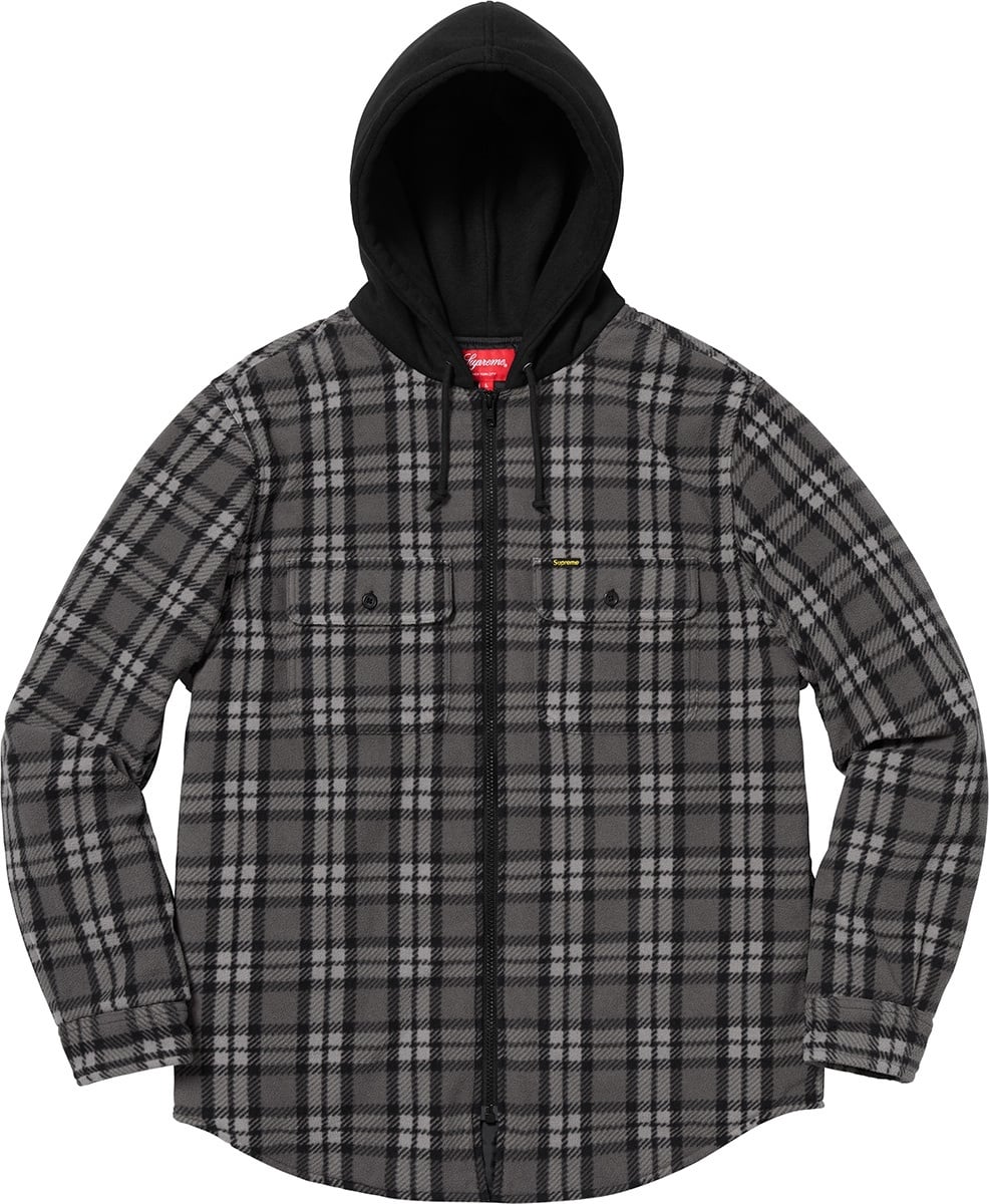 Hooded Plaid Work Shirt view 2